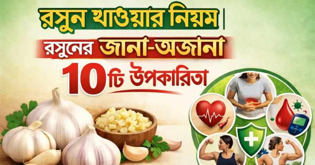 রসুন খাওয়ার সঠিক নিয়ম ও রসুনের জানা-অজানা ১০টি উপকারিতা ফিচার ইমেজ