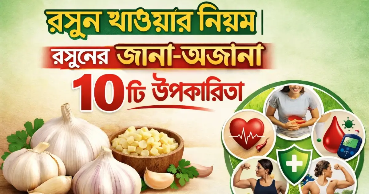 রসুন খাওয়ার সঠিক নিয়ম ও রসুনের জানা-অজানা ১০টি উপকারিতা ফিচার ইমেজ