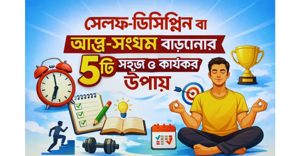 সেলফ ডিসিপ্লিন বাড়ানোর উপায় – আত্ম-সংযম বাড়ানোর ৫টি সহজ ও কার্যকর উপায়