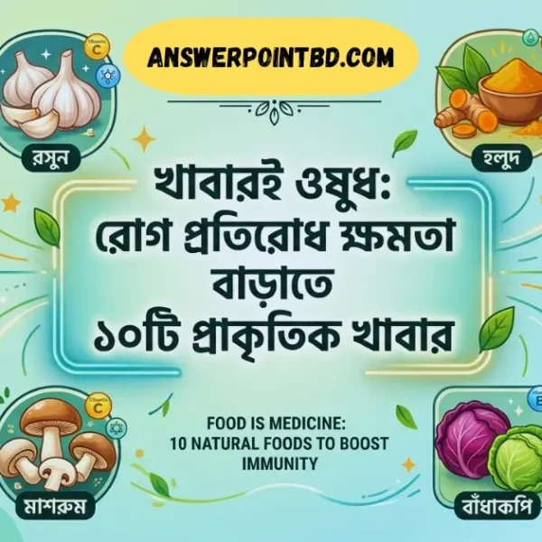 রোগ প্রতিরোধ ক্ষমতা বাড়াতে ১০টি প্রাকৃতিক খাবার