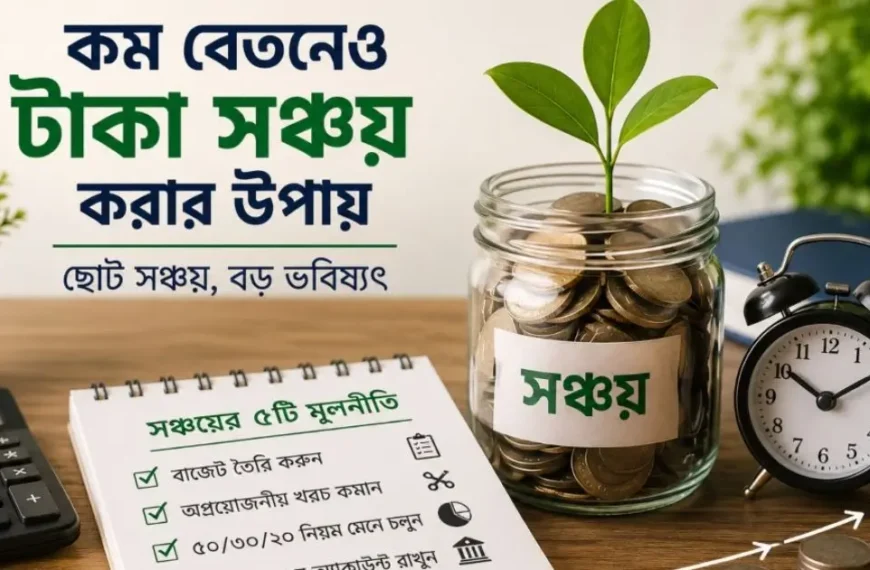 কম বেতনেও টাকা সঞ্চয় করার উপায় ও মাসিক বাজেট পরিকল্পনা
