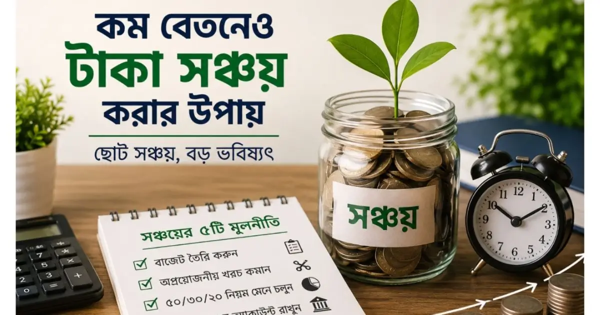 কম বেতনেও টাকা সঞ্চয় করার উপায় ও মাসিক বাজেট পরিকল্পনা