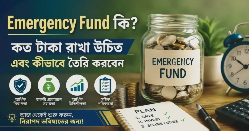 Emergency Fund কী? কত টাকা রাখা উচিত এবং কীভাবে তৈরি করবেন